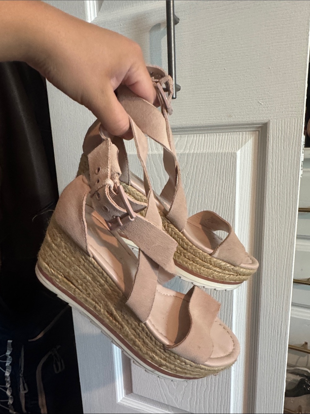 Mark Fisher nude pink strap espadrilles